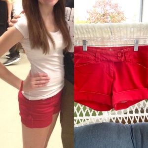 2/$10 Women’s Boutique Bright Red Shorts Size 3